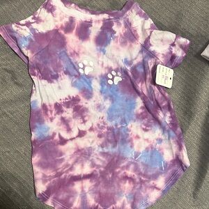 New Purple Tie-Dye Pet Shirt Size M Dog, Cat, Monkey
